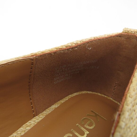 Kensie Women's Woven Flats Beige Brown Cap Toe Slip-On Casual Shoes Size 6.5 NEW - Picture 7 of 8